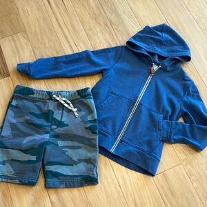 Crewcuts Boys Zip Hoodie and shorts